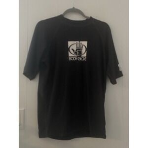 Body Glove Rash Guard Swim Shirt  Graphics Size XXL UVP50 Stretch Fitted Black